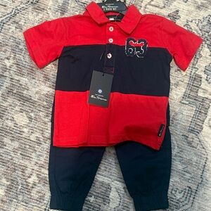 Ben Sherman Kids Polo in Red and Navy